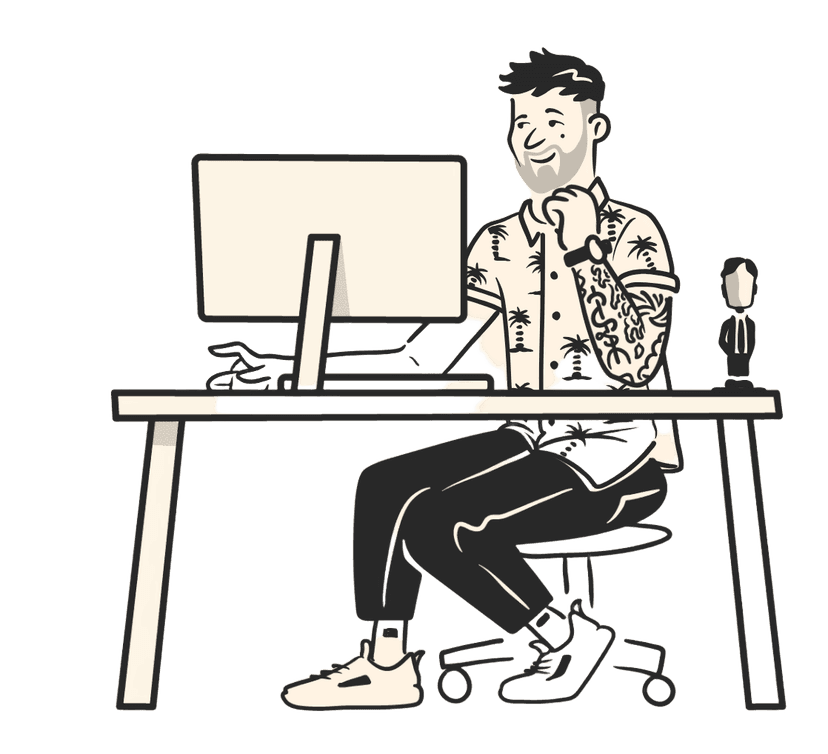 Student studying